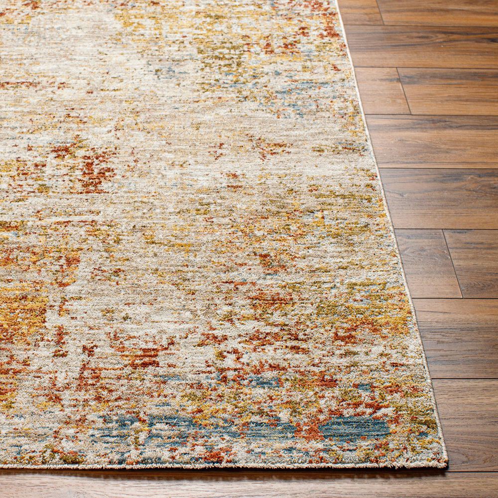 Surya Mona Lisa Abstract 7&#39;10&quot; x 10&#39;3&quot; Tan, Mustard, Olive, Sage, Brick Red, Dark Blue and Burgundy Area Rug, , large