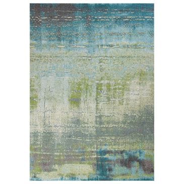 Kas Oriental Rugs Illusions Escape 3"3" x 4"11" Blue and Green Area Rug, , large