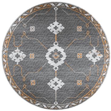 Dalyn Rug Company Sedona 8" Round Charcoal Indoor/Outdoor Area Performance Rug, , large