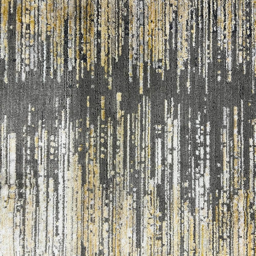 Nourison Abstract Hues 2&#39;6&quot; x 4&#39; Grey and Gold Area Rug, , large