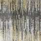 Nourison Abstract Hues 2"6" x 4" Grey and Gold Area Rug, , large