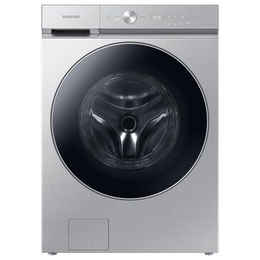Samsung Bespoke 5.3 Cu. Ft. Front Load Washer with AI OptiWash and Auto Dispense in Silver Steel, , large