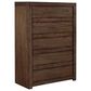 Riva Ridge Modern Loft 5-Drawer Chest in Brownstone, , large