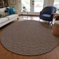 Dalyn Rug Company Hinton 4" Round Chocolate Indoor/Outdoor Area Rug, , large