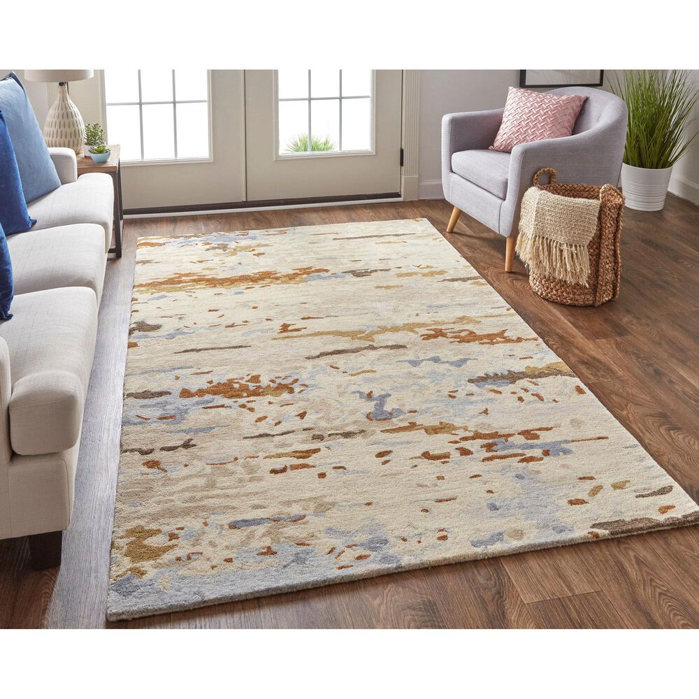 Feizy Rugs Everley 10&#39; x 14&#39; Ivory and Multicolor Area Rug, , large