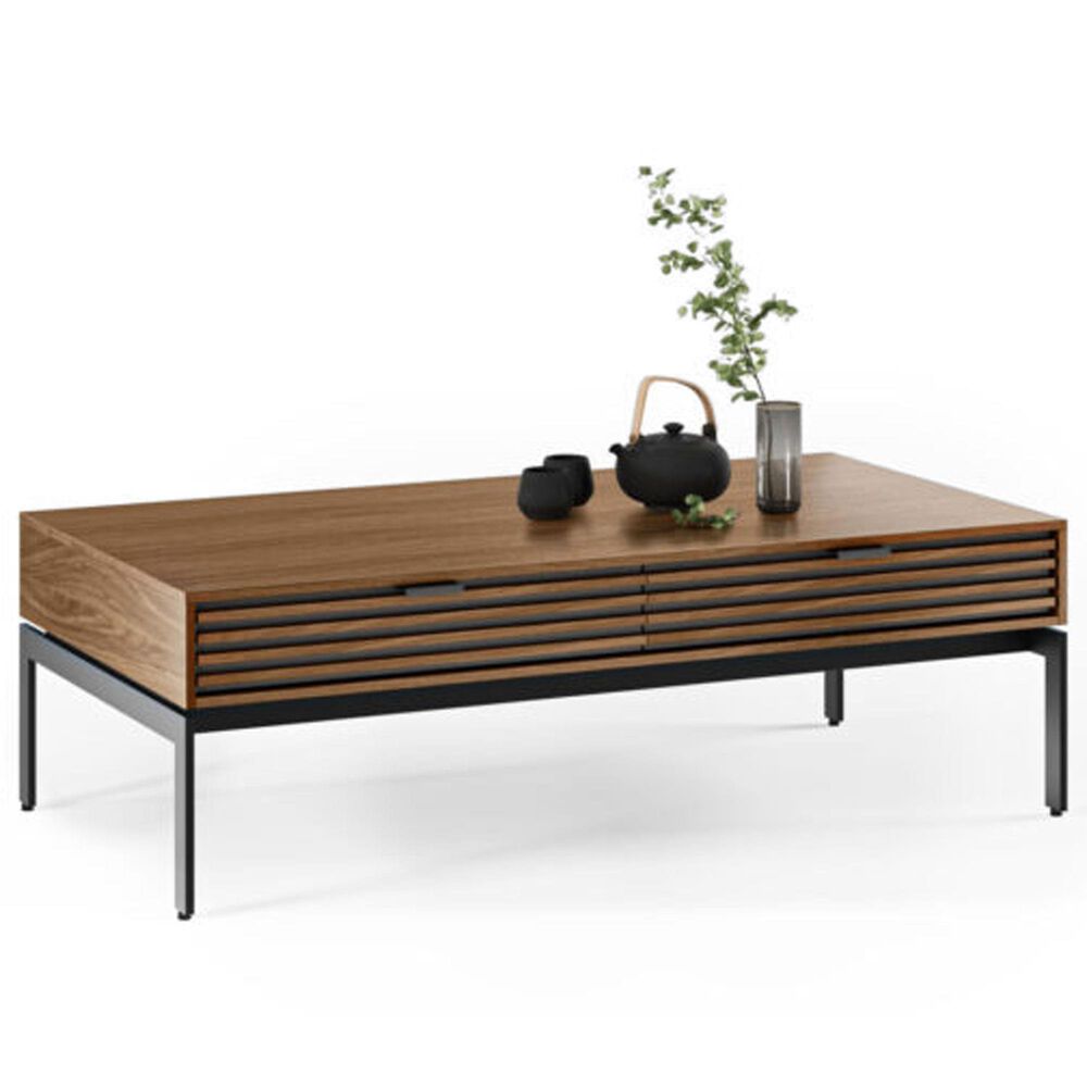 BDI Cora Coffee Table in Natural Walnut and Black, , large