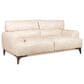 Softline Leather Stationary Loveseat in Havana Ivory, , large