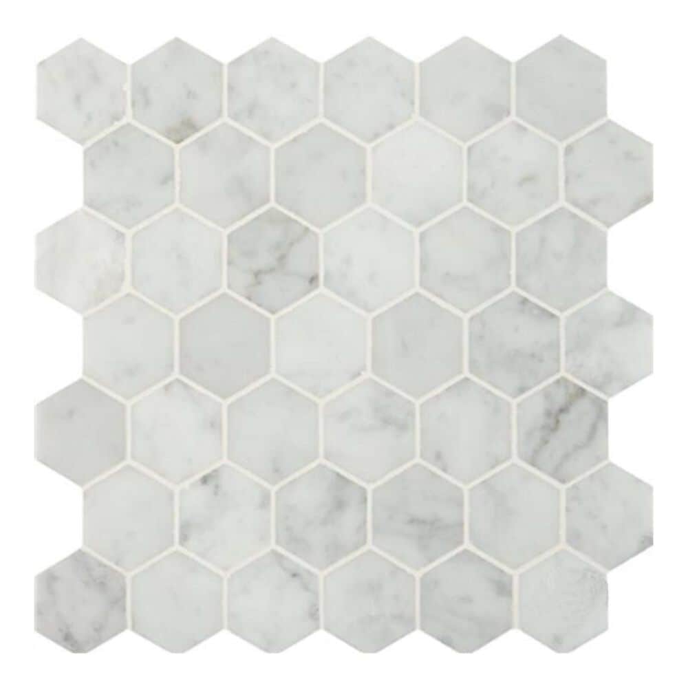 MS International Carrara White 12" x 12" Polished Mosaic Sheet, , large