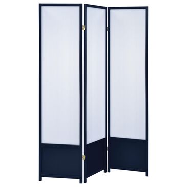 Pacific Landing Calix 3-Panel Folding Floor Screen in Translucent and Black, , large
