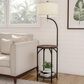 Timberlake Lavish Home Floor Lamp with End Table in Dark Brown, , large