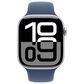 Apple Watch Series 10 GPS 46mm Silver Aluminum Case with Denim Sport Band - S/M (Pre-Order), , large