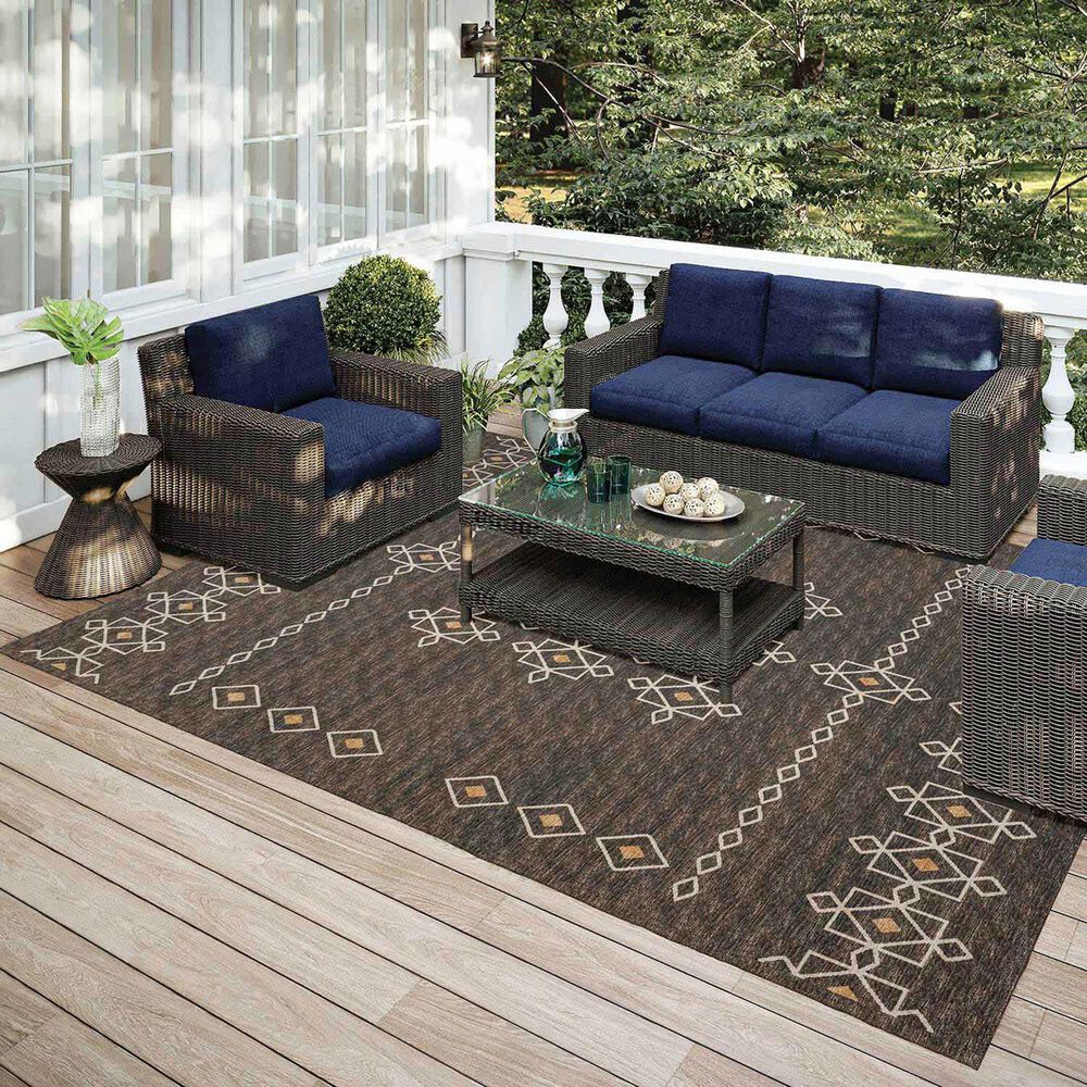 Dalyn Rug Company Sedona 10&#39; x 14&#39; Fudge Indoor/Outdoor Area Performance Rug, , large