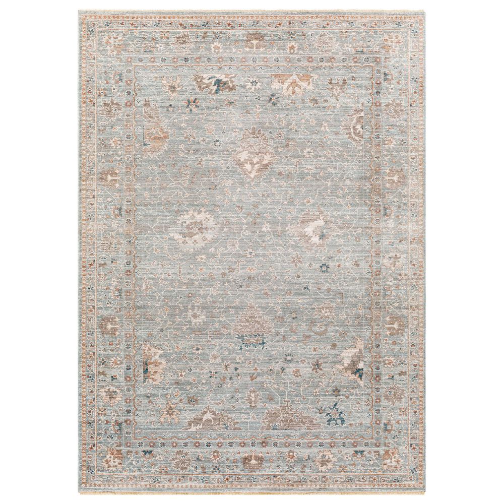 Surya Carlisle 2"11" x 10" Seafoam, Blue, Dusty Sage, Dusty Pink, Ivory and Medium Brown Runner, , large