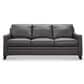 Italiano Furniture Leather Sofa and Loveseat in Charcoal Gray, , large