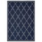 Oriental Weavers Marina 7765B 7"10" x 10"10" Navy and Ivory Area Rug, , large