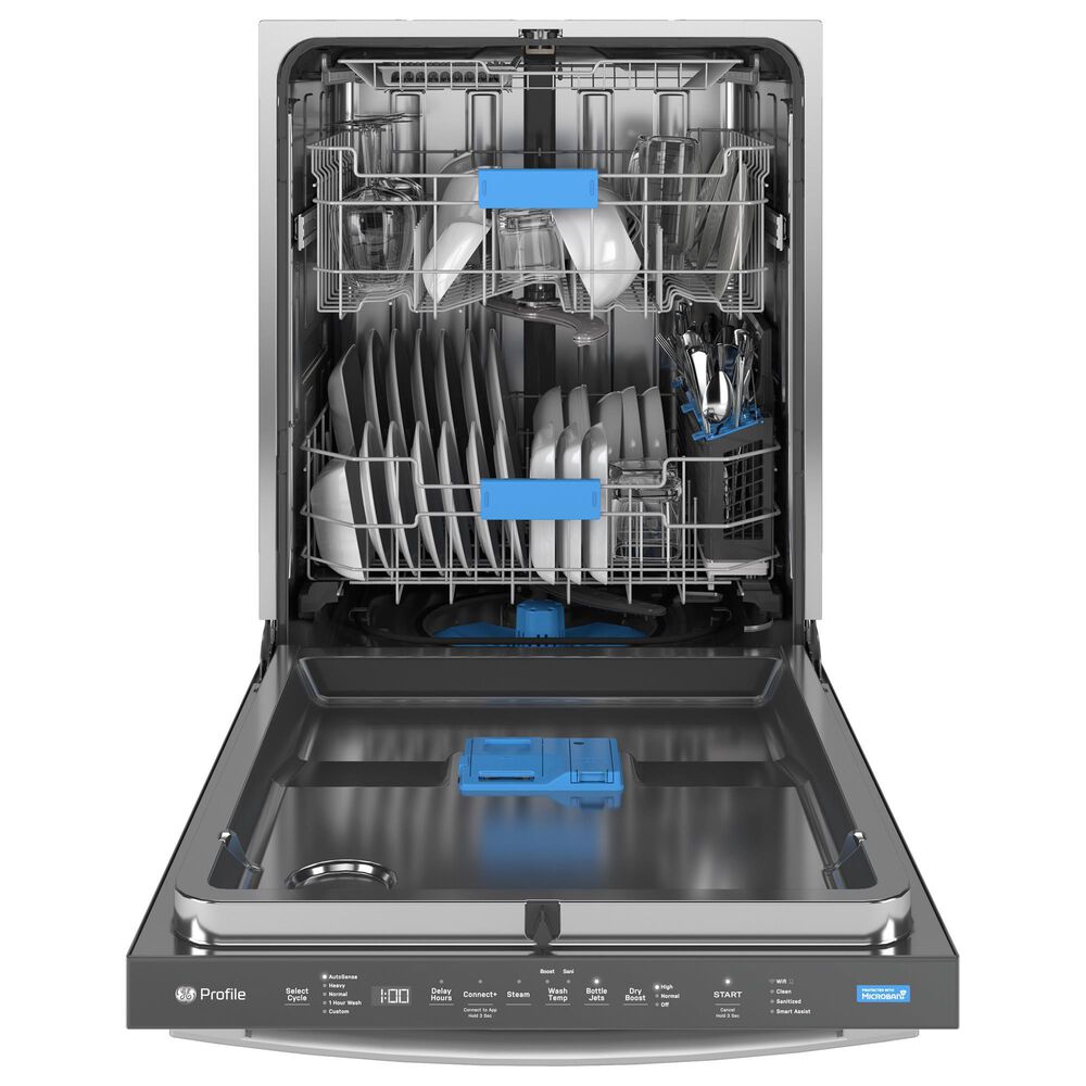 GE Profile 24&quot; Built-In Bar Handle Dishwasher in Fingerprint Resistant Stainless Steel, , large