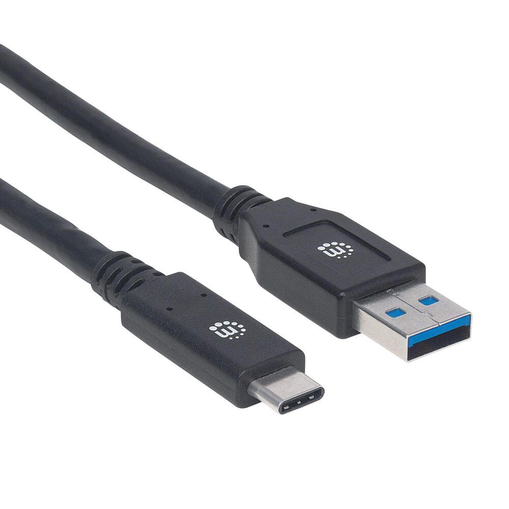 Manhattan 10&#39; USB 3.2 Gen 1, Type-A Male to Type-C Male, 5 Gbps in Black, , large