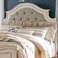 Signature Design by Ashley Realyn King/California King Upholstered Panel Headboard in Chipped White, , large
