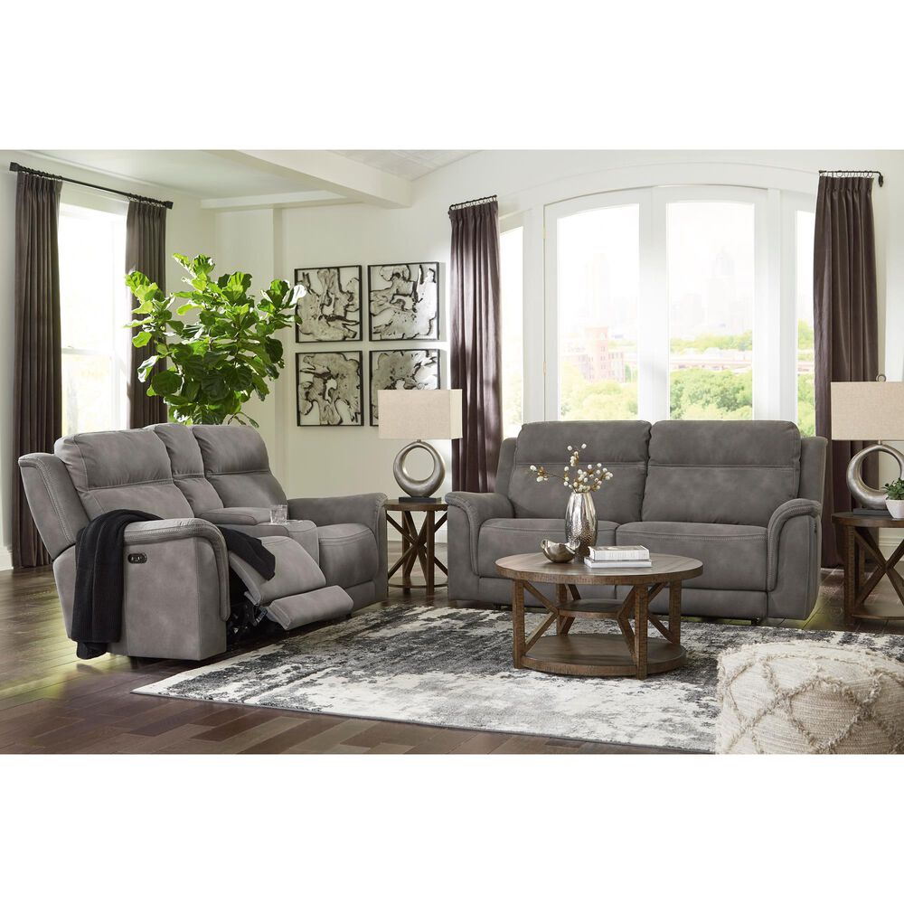 Signature Design by Ashley Next-Gen DuraPella Power Reclining Sofa with Power Headrest in Slate, , large