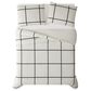 Pem America Truly Soft Windowpane 3-Piece King Duvet Set in Ivory and Black, , large