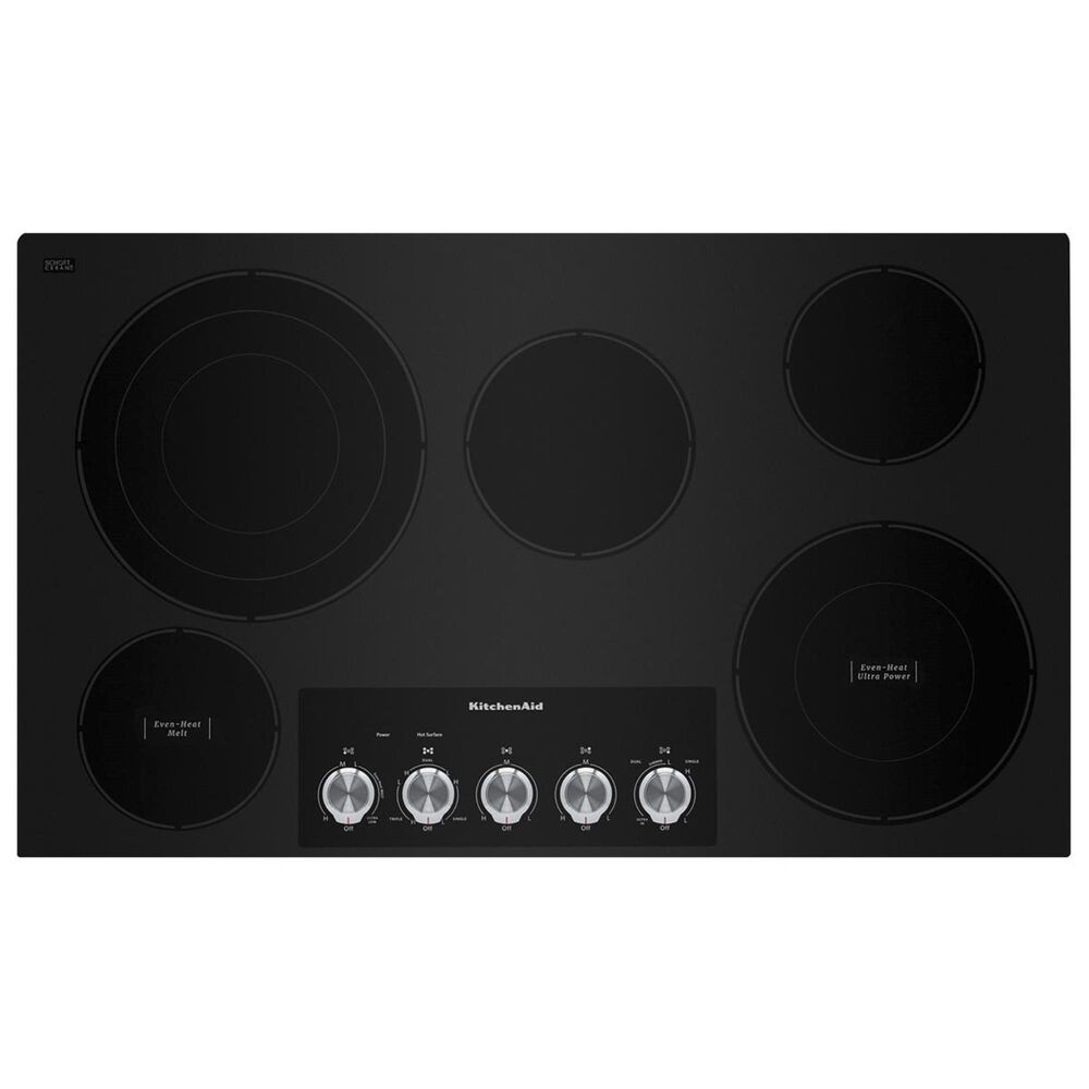 KitchenAid 36" Electric Cooktop in Black, , large