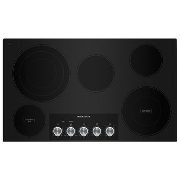KitchenAid 36" Electric Cooktop in Black, , large
