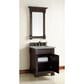 James Martin Brookfield 26" Single Bathroom Vanity in Burnished Mahogany with 3 cm Eternal Serena Quartz Top and Rectangle Sink, , large