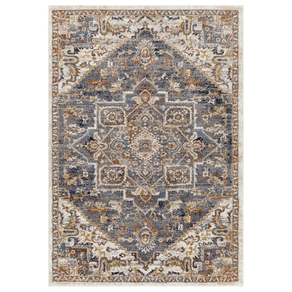 Surya Tuscany 2" x 3" Blue, Gray and Brown Area Rug, , large