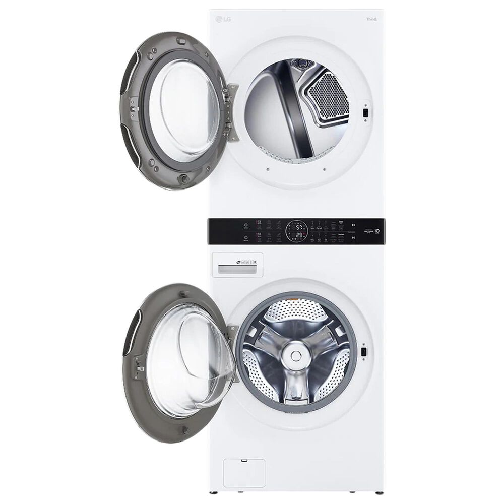 Shop LG Compact Stackable Steam White Washer & Dryer Set at