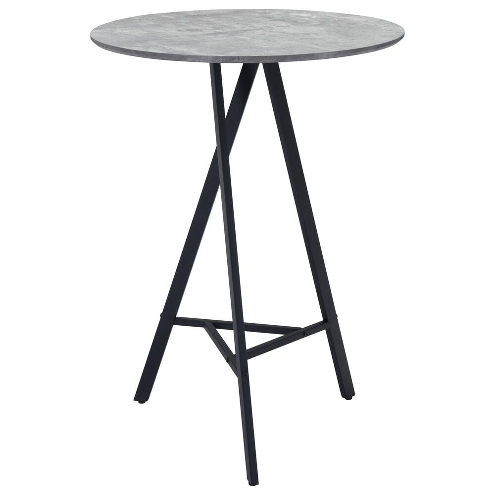 Zuo Modern Metz Bar Table in Grey Marble and Black, , large