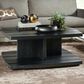 Hooker Furniture Linville Falls Shou Sugi Ban Square Cocktail Table in Charred Black, , large
