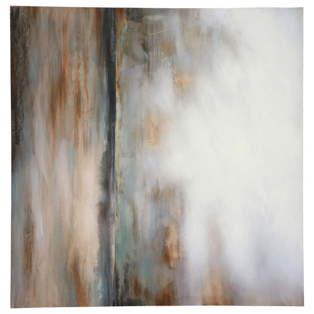 Signature Design by Ashley Weatheridge 35.63&quot; x 35.38&quot; Wall Art in Orange and Gray, , large