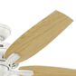 Hunter Newsome 52" Ceiling Fan with 3 Lights in Fresh White, , large