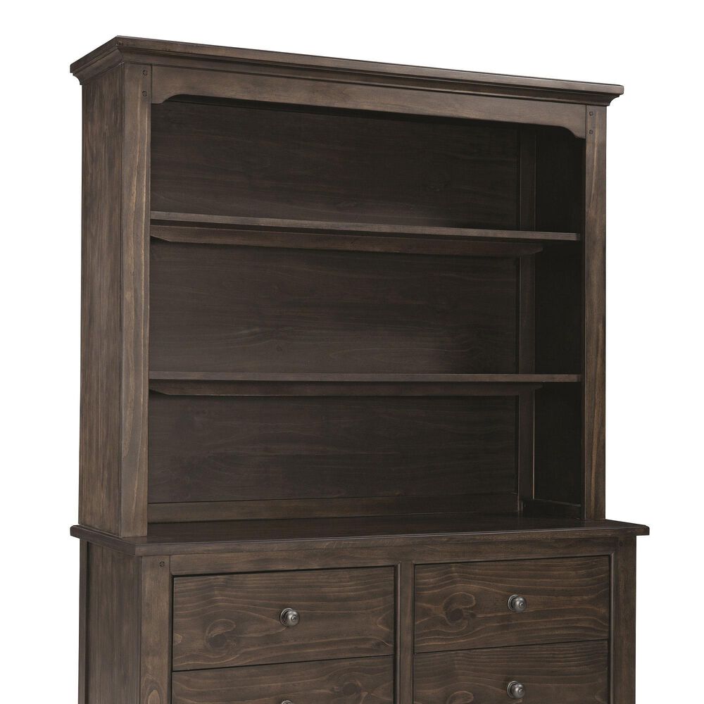 Eastern Shore Taylor Bookcase Hutch in River Rock, , large