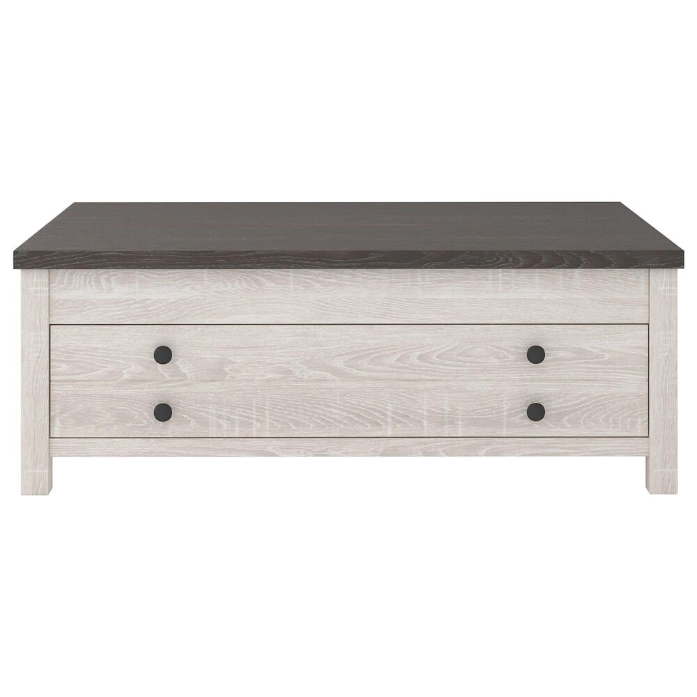 Signature Design by Ashley Dorrinson Lift Top Cocktail Table in Gray and Antiqued White, , large