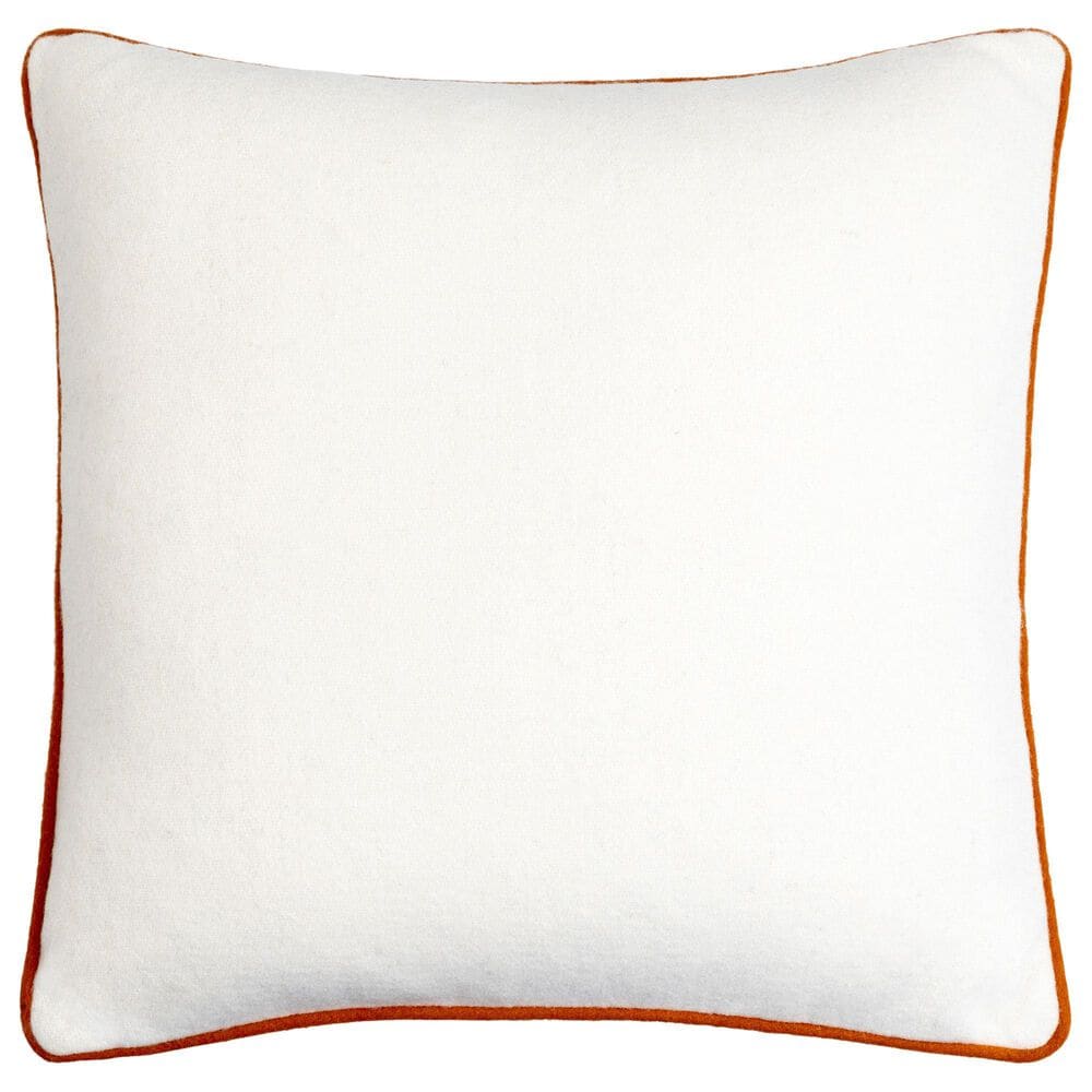 Surya Ackerly 18&quot; x 18&quot; Throw Pillow in Cream and Brick Red, , large