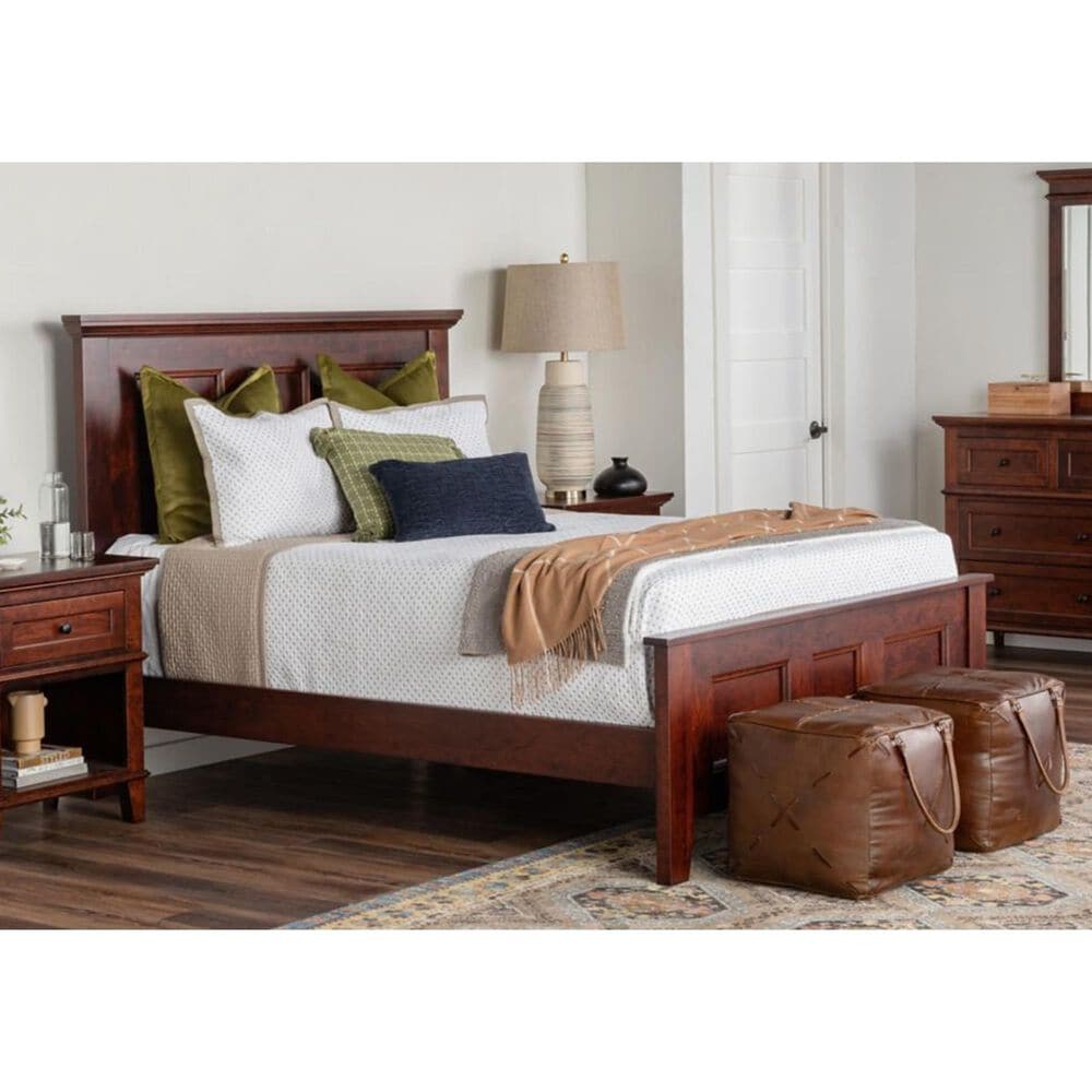 Fleming Furniture Co. Brentwood Queen Panel Bed in Sunset, , large