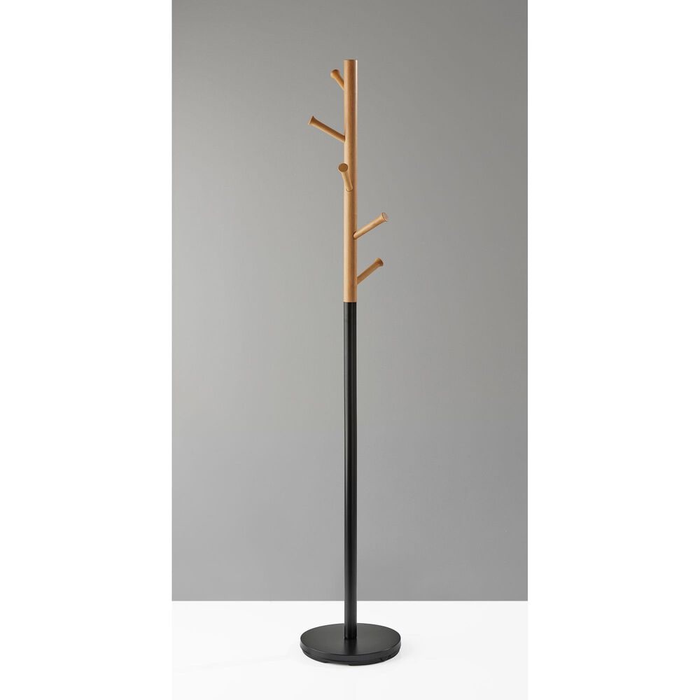 Adesso Arbor Coat Rack in Black and Natural, , large