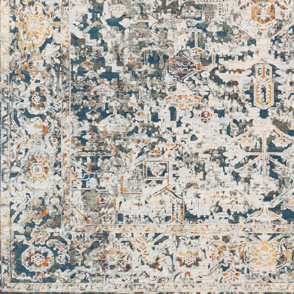 Surya Presidential PDT-2300 7&#39;9&quot; x 10&#39;3&quot; Blue, Gray and Orange Area Rug, , large