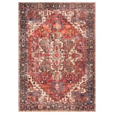 Surya Amelie AML-2308  5"3" x 7"3" Rust, Green, Butter, Denim, Purple, Rose and Clay Area Rug, , large