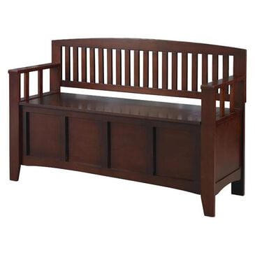 Linden Boulevard Cynthia Storage Entryway Bench in Walnut, , large