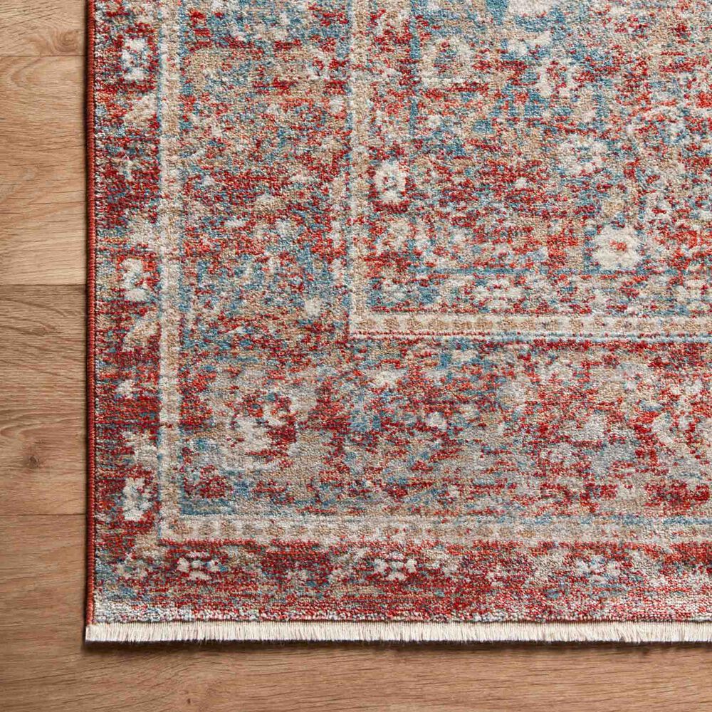 Magnolia Home Elise ELI-04 11&#39;6&quot; x 15&#39;8&quot; Sky and Red Area Rug, , large