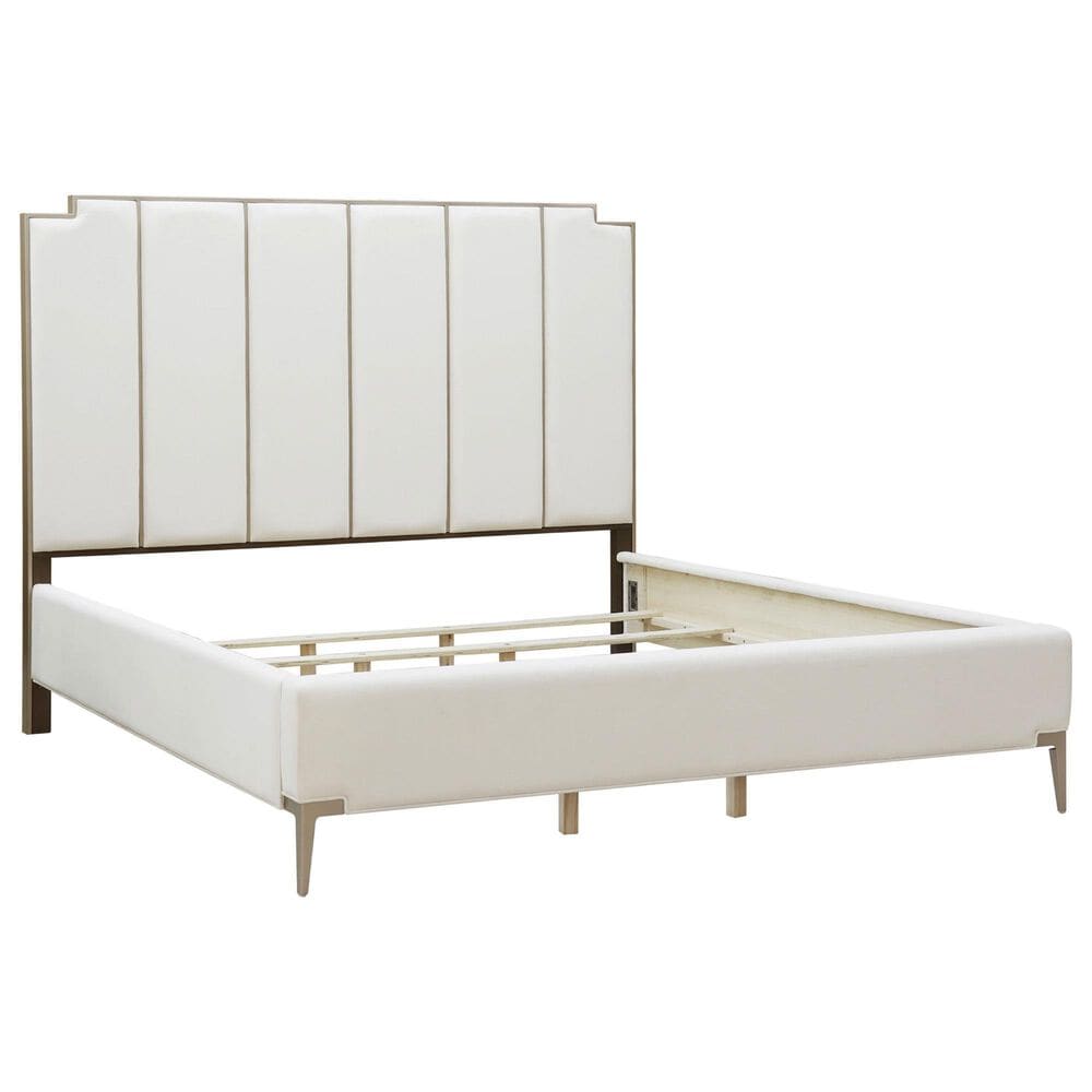 Chapel Hill Boulevard Queen Upholstered Bed in Cream, , large