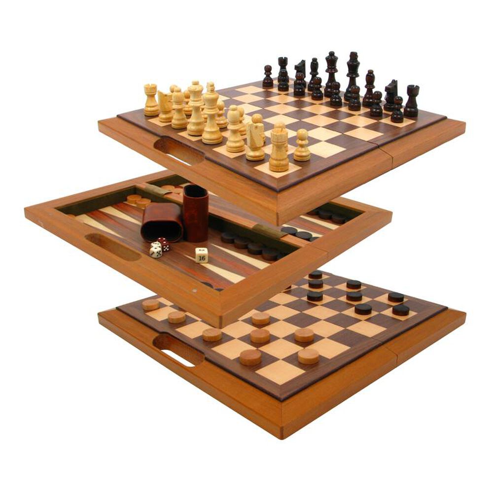 Timberlake Deluxe Wooden 3-in-1 Game Set, , large