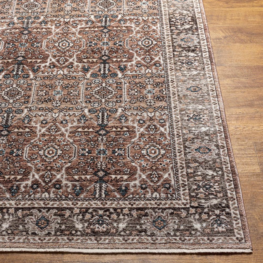 Surya Carlisle Oriental 2&#39;11&quot; x 10&#39; Dusty Pink, Medium Brown, Light Gray, Pale Blue, Brown and Cream Runner, , large