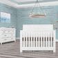 Evolur Belmar Flat Top 5-In-1 Crib in Weathered White, , large