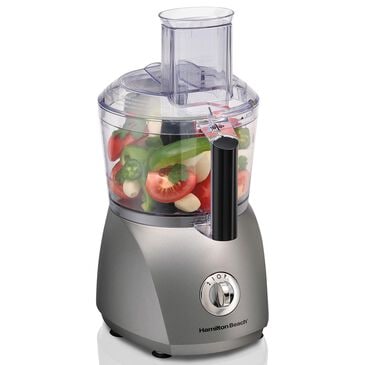 Hamilton Beach 10-Cup ChefPrep Food Processor with Extra Crinkle Cut and Fine Shred Blade in Silver, , large