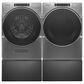 Whirlpool 5.0 Cu. Ft. Front Load Washer and 7.4 Cu. Ft. Gas Dryer Laundry Pair with Pedestals in Chrome Shadow, , large