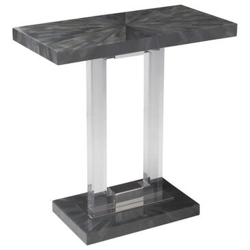 Artistica Metal Litmus Spot Table in Dusky Gray and Clear, , large