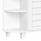 RiverRidge Home Brookfield Single Door Floor Cabinet with Side Shelves in White, , large